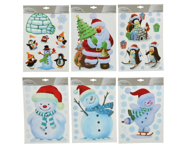 Fenstersticker X-MAS in mehrfarbig aus PVC
