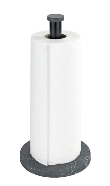 Küchenrollenhalter MARMOR in schwarz aus Materialmix