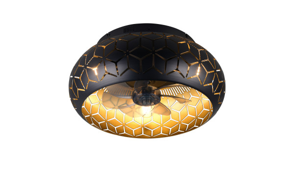 Deckenventilator BIDAR in schwarz aus Metall