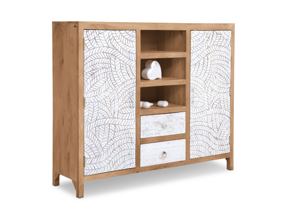 Highboard SANSIBAR AMRUM in natur aus Mango
