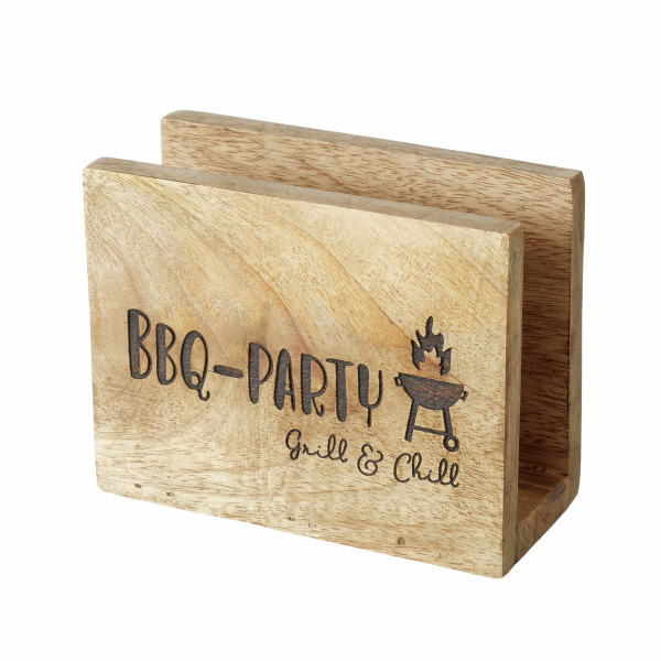Serviettenhalter BBQ in beige aus Mango