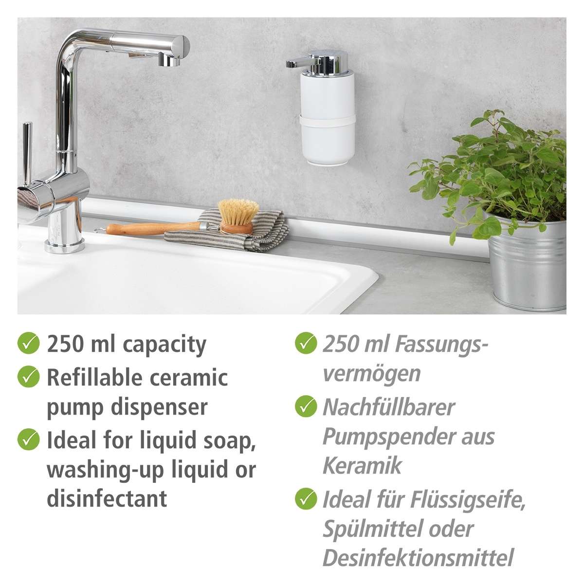 Weiße Keramik-Handseifenspender 300 Ml – Elegante Pumpflasche Für Badezimmer & Dusche