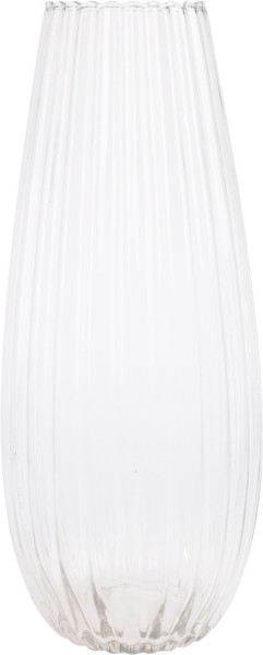 Vase FLUTED in transparent aus Glas