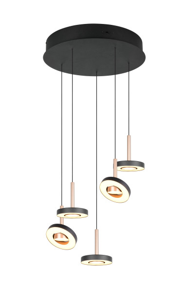 Pendelleuchte GUANO in coffee aus Metall