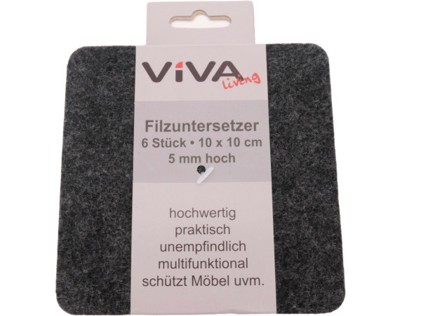 Untersetzer-Set FILZ eckig