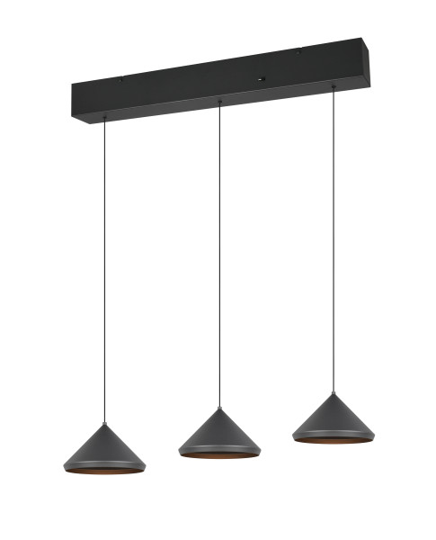 Pendelleuchte LAGUNA in schwarz aus Metall