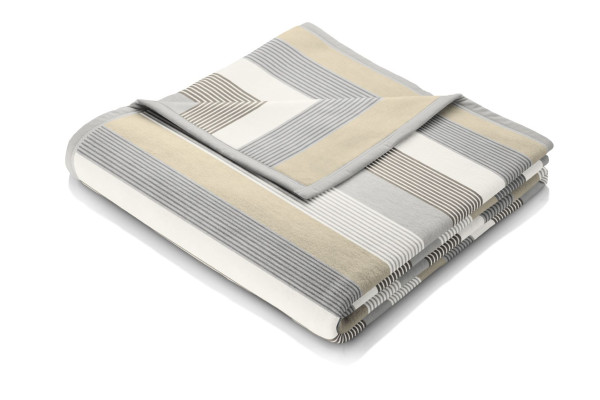 Decke HOME COTTON silber in silberfarben aus Mischgewebe