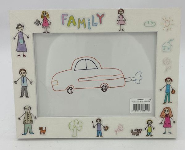 Fotorahmen DIY in mehrfarbig aus Materialmix