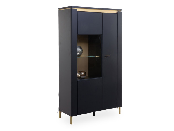 Vitrine NAGISA in schwarz aus Dekor