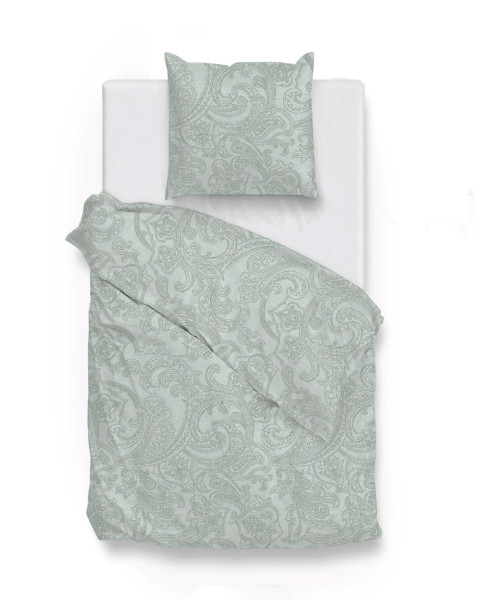 Bettwäsche PAISLEY DI LINO in mint aus Baumwolle