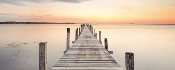 Glasbild SUNSET JETTY