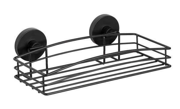 Wandablage VACUUM-LOC in schwarz aus Stahl