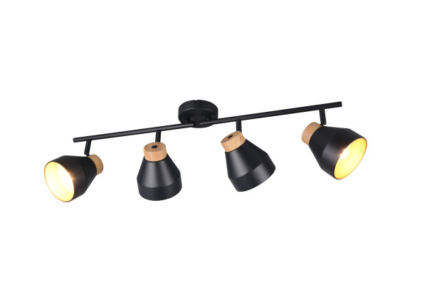 Wand-/Deckenspot VALENTIN in schwarz aus Metall