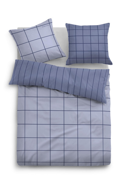 Bettwäsche TOM TAILOR Linon in blau aus Baumwolle