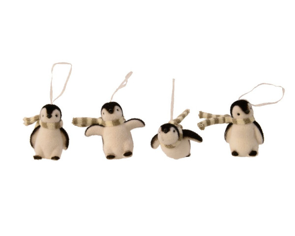 Christbaumschmuck Hänger PINGUIN in mehrfarbig aus Kunststoff