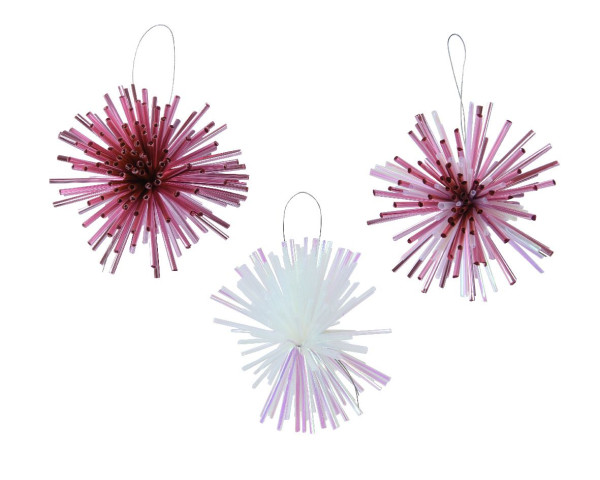 Christbaumschmuck Hänger ORNAMENT in mehrfarbig aus Kunststoff