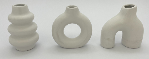 Vase CREAM in weiß aus Dolomit