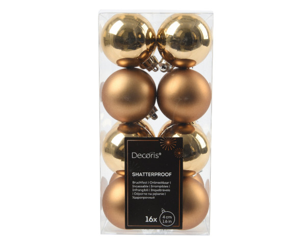 Weihnachtskugel-Set LUXE in braun aus Kunststoff