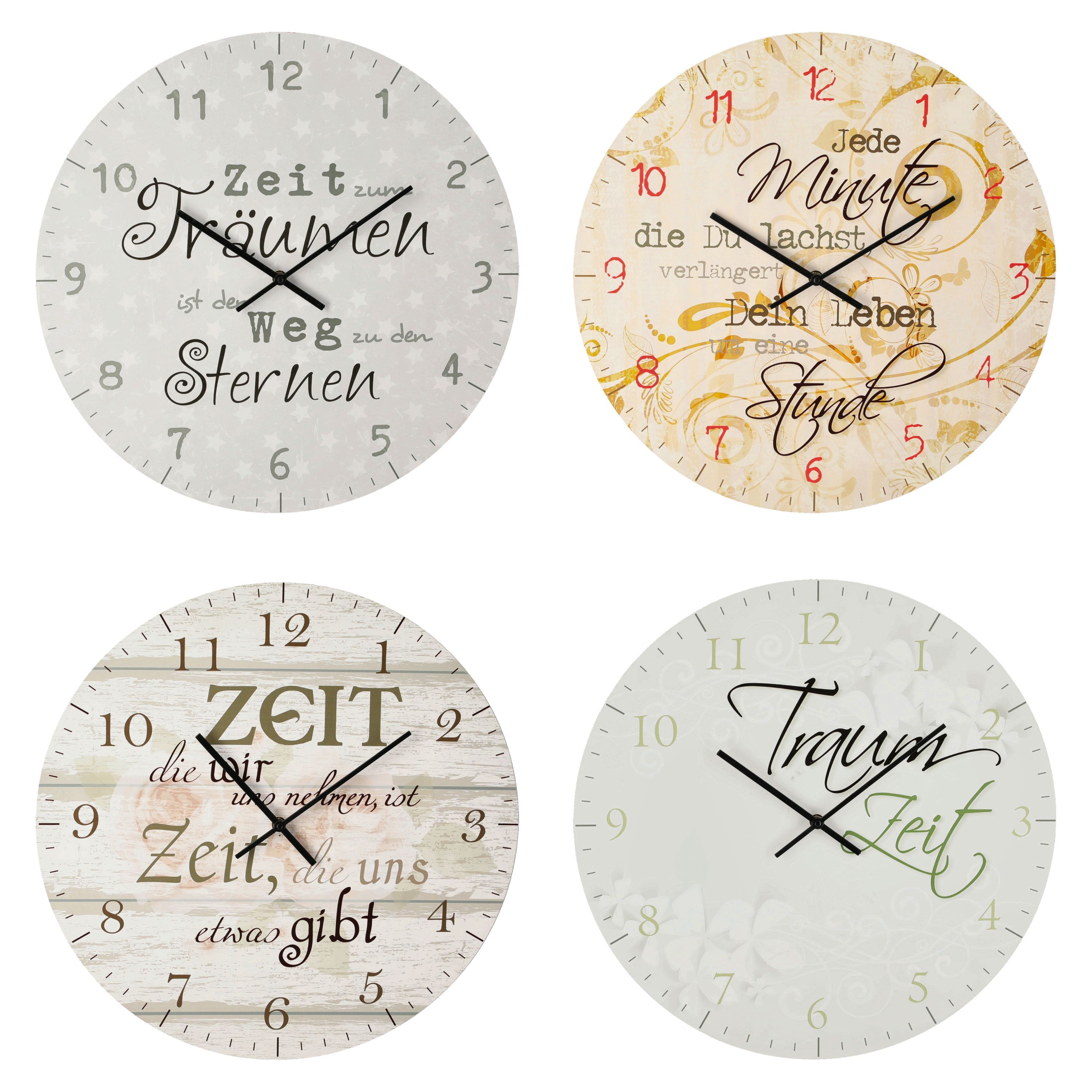 Wanduhr SPRÜCHE Uhren Wohnaccessoires Accessoires und