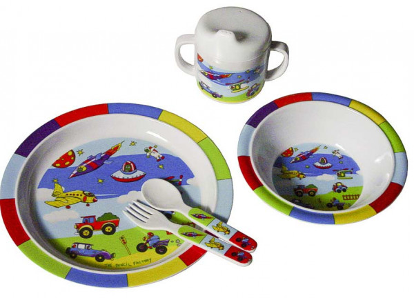 Ess-Set BUNTE FAHRZEUGE