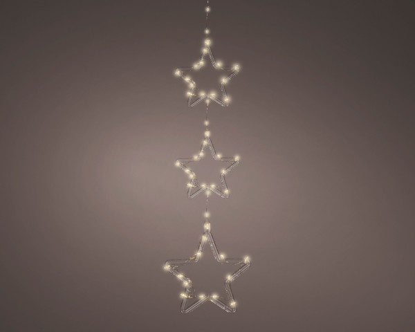Lichterkette LED STERN in transparent aus Acryl