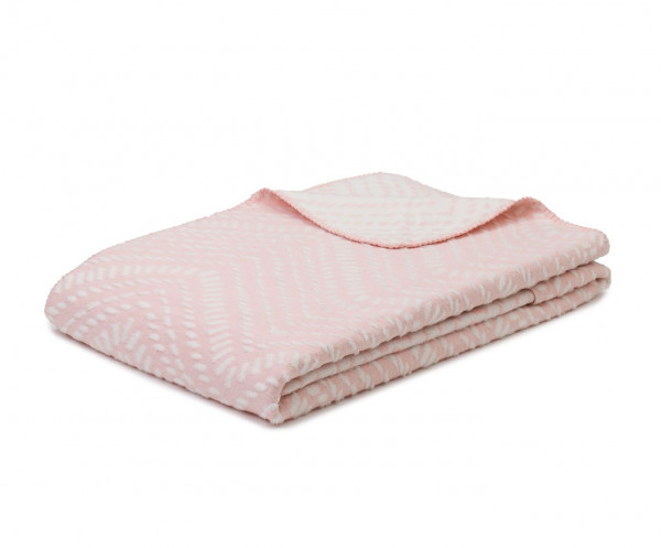 Decke MANDURO altrosa in rosa aus Mischgewebe