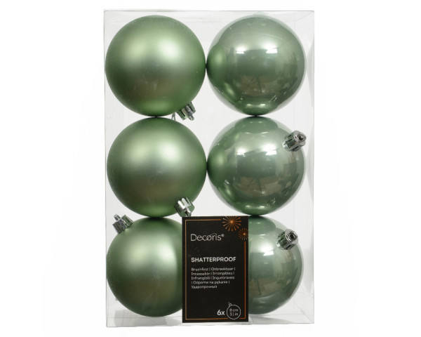 Weihnachtskugel-Set PAIRS in grün aus Kunststoff