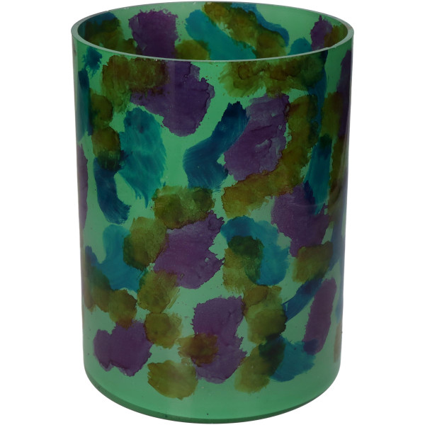 Windlicht CANDLE grün in grün aus Glas
