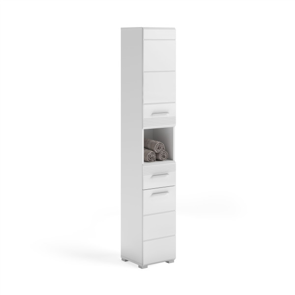 Hochschrank LINUS in weiß aus MDF furniert