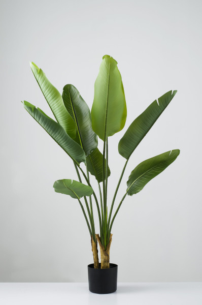 Kunstpflanze STRELIZIE in grün aus Materialmix