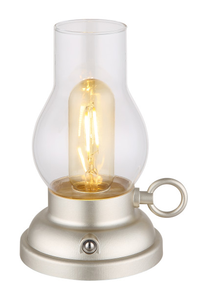 Tischleuchte LED PETRO champ. in champagner aus Materialmix