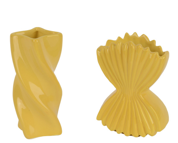 Vase PASTA in gelb aus Dolomit