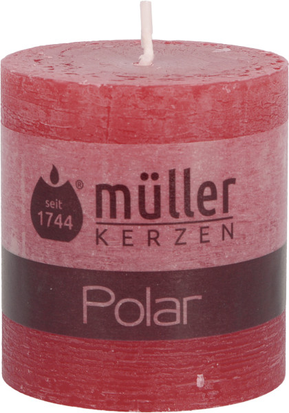 Stumpenkerze POLAR rot