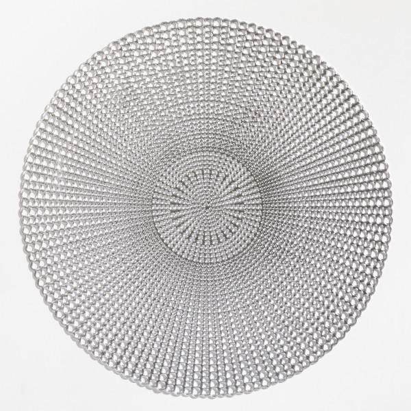 Tischset GEFLECHT silber in silberfarben aus Kunststoff