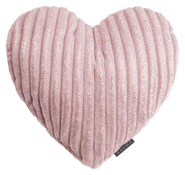 Herzkissen SILENCIO rose in rose aus Polyester