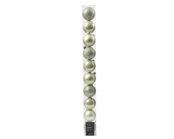 Weihnachtskugel-Set X-MAS in mint aus Kunststoff