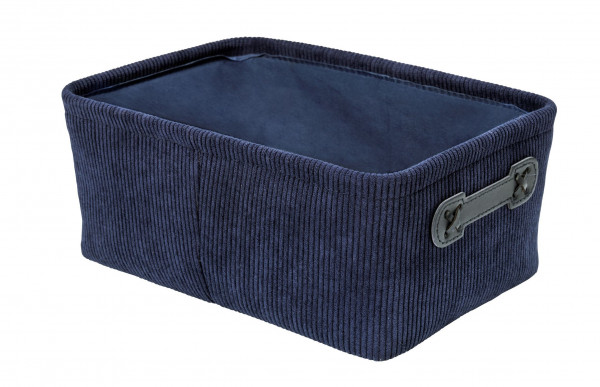 Korb ANELA in blau aus Polyester
