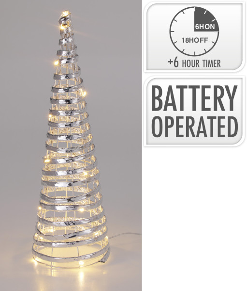Dekoobjekt LED PYRAMIDE silber