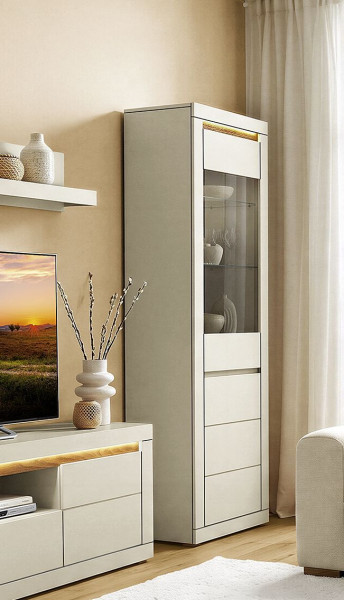 Vitrine LIV\\\'IN ELMIRA in kaschmir aus Dekor