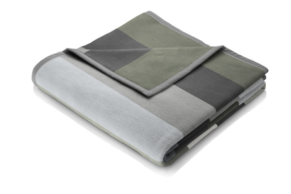 Decke HOME COTTON grau in grau aus Mischgewebe