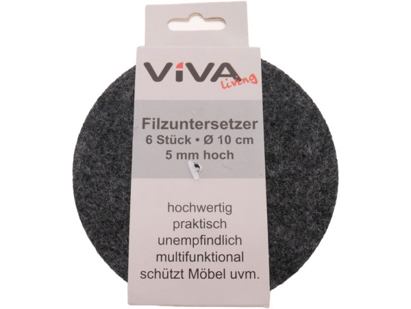 Untersetzer-Set FILZ rund