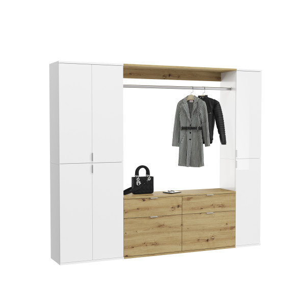 Garderobe PROJEKT X in weiß aus Dekor