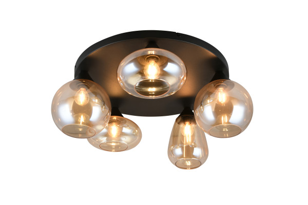 Deckenleuchte LUMINA in schwarz aus Materialmix