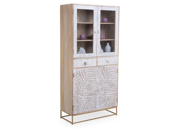 Vitrine SANSIBAR AMRUM in natur aus Mango