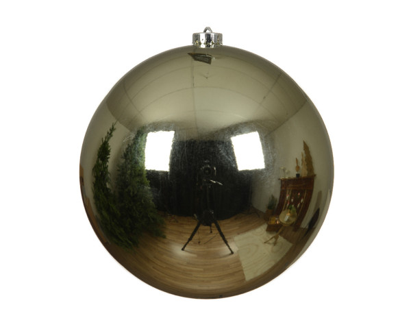 Weihnachtskugel SHINY in grün aus Kunststoff