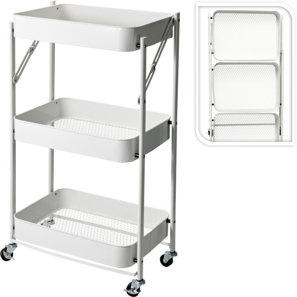 Küchenwagen BRIX weiss in weiß aus Materialmix