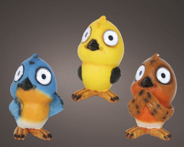 Dekofigur SOLAR VOGEL in mehrfarbig aus Polyresin