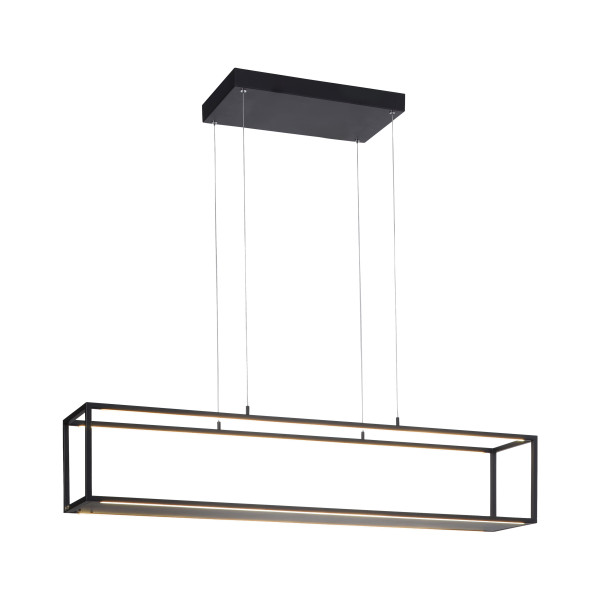 Pendelleuchte LED CONTURA in schwarz aus Materialmix