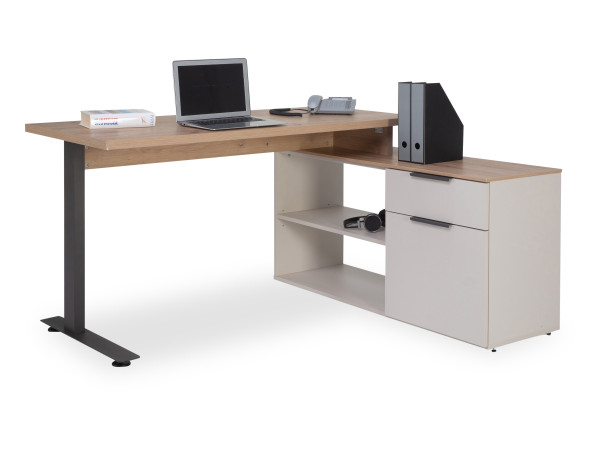 Eckschreibtisch PIRO in kaschmir
