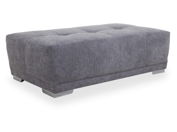 Hocker FONDI in grau aus Stoff